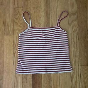 Brandy Melville red and white striped tank top
